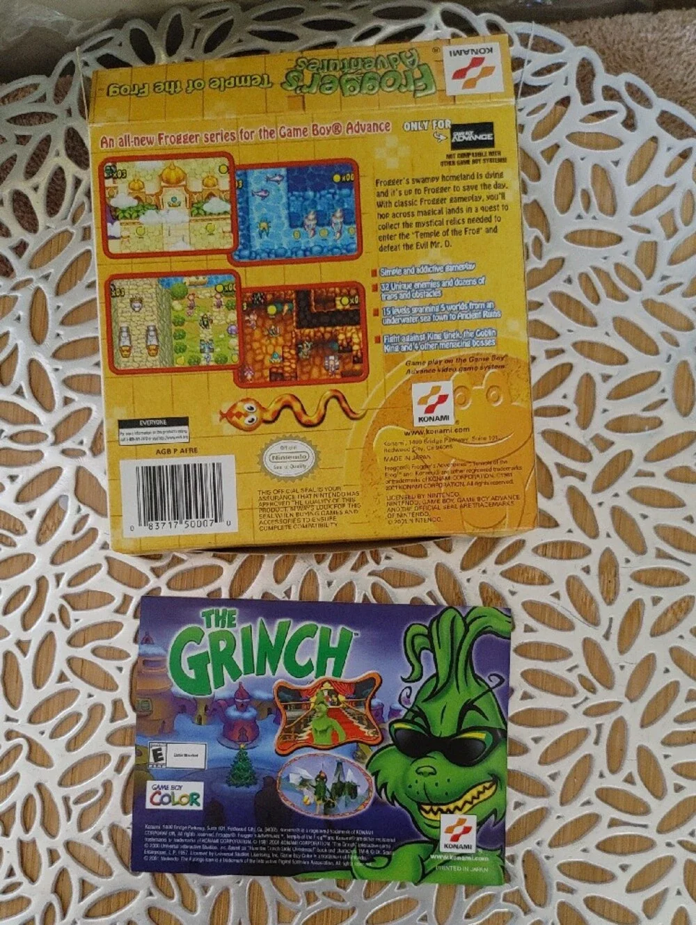 Konami Frogger's Adventures: Temple of the Frog — Green Cover (Game Boy Advance)